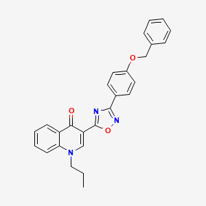 3-(3-(4-(benzyloxy)phenyl)-1,2,4-oxadiazol-5-yl)-1-propylquinolin-4(1H)-one
