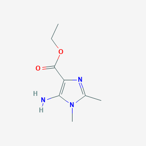 molecular formula C8H13N3O2 B2376868 5-氨基-1,2-二甲基-1H-咪唑-4-羧酸乙酯 CAS No. 1249354-09-3