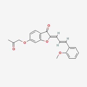 (Z)-2-((E)-3-(2-methoxyphenyl)allylidene)-6-(2-oxopropoxy)benzofuran-3(2H)-one