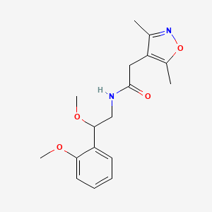 molecular formula C17H22N2O4 B2376876 2-(3,5-dimethylisoxazol-4-yl)-N-(2-methoxy-2-(2-methoxyphenyl)ethyl)acetamide CAS No. 1795455-20-7