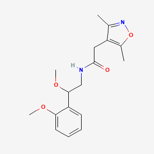 molecular formula C17H22N2O4 B2376876 2-(3,5-dimethyl-1,2-oxazol-4-yl)-N-[2-methoxy-2-(2-methoxyphenyl)ethyl]acetamide CAS No. 1795455-20-7