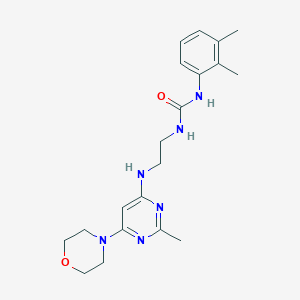 molecular formula C20H28N6O2 B2376882 1-(2,3-二甲基苯基)-3-(2-((2-甲基-6-吗啉嘧啶-4-基)氨基)乙基)脲 CAS No. 1203422-37-0