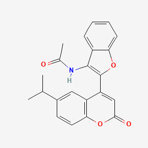 molecular formula C22H19NO4 B2376883 N-{2-[6-(甲基乙基)-2-氧代色满-4-基]苯并[b]呋喃-3-基}乙酰胺 CAS No. 904510-60-7