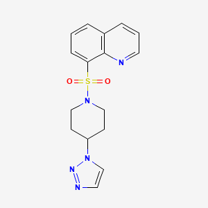 8-((4-(1H-1,2,3-triazol-1-yl)piperidin-1-yl)sulfonyl)quinoline