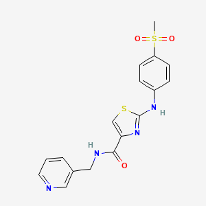2-((4-(methylsulfonyl)phenyl)amino)-N-(pyridin-3-ylmethyl)thiazole-4-carboxamide