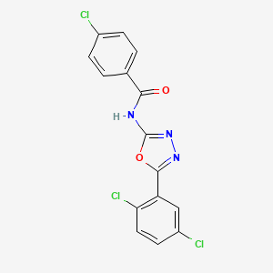 4-chloro-N-[5-(2,5-dichlorophenyl)-1,3,4-oxadiazol-2-yl]benzamide