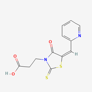 (E)-3-(4-oxo-5-(pyridin-2-ylmethylene)-2-thioxothiazolidin-3-yl)propanoic acid