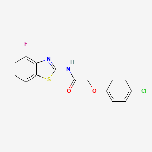 2-(4-chlorophenoxy)-N-(4-fluoro-1,3-benzothiazol-2-yl)acetamide