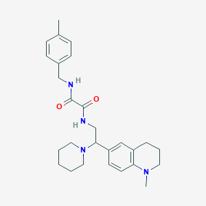 molecular formula C27H36N4O2 B2376924 N-(4-甲基苄基)-N'-[2-(1-甲基-1,2,3,4-四氢喹啉-6-基)-2-哌啶-1-基乙基]乙二酰胺 CAS No. 922092-49-7