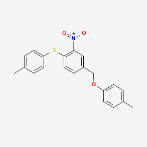 molecular formula C21H19NO3S B2376934 4-Methylphenyl 4-[(4-methylphenyl)sulfanyl]-3-nitrobenzyl ether CAS No. 477869-62-8
