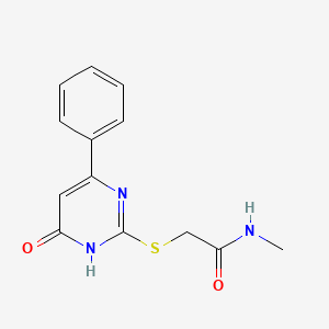 N-methyl-2-((6-oxo-4-phenyl-1,6-dihydropyrimidin-2-yl)thio)acetamide