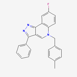 molecular formula C24H18FN3 B2376936 8-氟-5-(4-甲基苄基)-3-苯基-5H-吡唑并[4,3-c]喹啉 CAS No. 866347-41-3