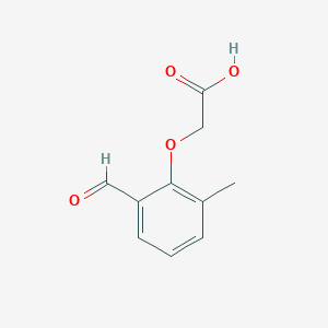 molecular formula C10H10O4 B2376940 Acetic acid, 2-(2-formyl-6-methylphenoxy)- CAS No. 24589-92-2