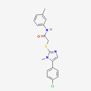 2-((5-(4-chlorophenyl)-1-methyl-1H-imidazol-2-yl)thio)-N-(m-tolyl)acetamide