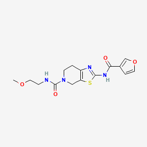 2-(furan-3-carboxamido)-N-(2-methoxyethyl)-6,7-dihydrothiazolo[5,4-c]pyridine-5(4H)-carboxamide