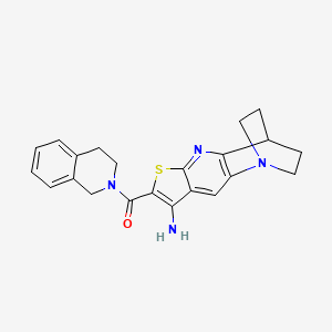 [5-amino-7-thia-1,9-diazatetracyclo[9.2.2.0~2,10~.0~4,8~]pentadeca-2,4(8),5,9-tetraen-6-yl][3,4-dihydro-2(1H)-isoquinolinyl]methanone