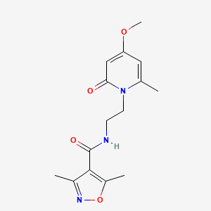 N-(2-(4-methoxy-6-methyl-2-oxopyridin-1(2H)-yl)ethyl)-3,5-dimethylisoxazole-4-carboxamide