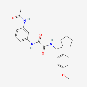 N1-(3-acetamidophenyl)-N2-((1-(4-methoxyphenyl)cyclopentyl)methyl)oxalamide