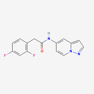 2-(2,4-difluorophenyl)-N-(pyrazolo[1,5-a]pyridin-5-yl)acetamide