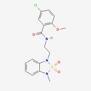 5-chloro-2-methoxy-N-(2-(3-methyl-2,2-dioxidobenzo[c][1,2,5]thiadiazol-1(3H)-yl)ethyl)benzamide