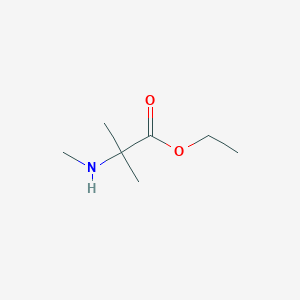 molecular formula C7H15NO2 B2376968 Ethyl 2-methyl-2-(methylamino)propanoate CAS No. 58743-30-9