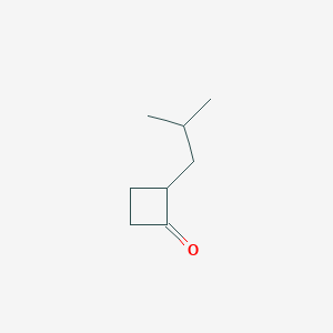 molecular formula C8H14O B2376995 2-(2-Methylpropyl)cyclobutan-1-one CAS No. 624733-42-2