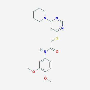 molecular formula C19H24N4O3S B2376997 N-(3,4-dimethoxyphenyl)-2-((6-(piperidin-1-yl)pyrimidin-4-yl)thio)acetamide CAS No. 1029791-02-3