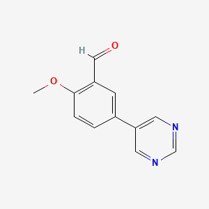 2-Methoxy-5-pyrimidin-5-ylbenzaldehyde
