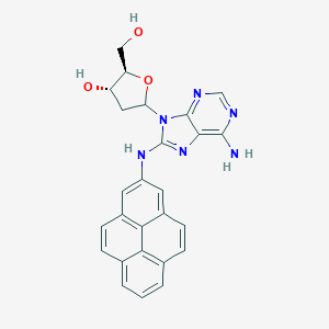 molecular formula C26H22N6O3 B237701 N-(Deoxyadenosin-8-yl)-2-aminopyrene CAS No. 134249-05-1