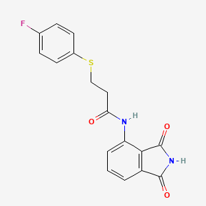 molecular formula C17H13FN2O3S B2377010 N-(1,3-二氧代异吲哚-4-基)-3-(4-氟苯基)硫代丙酰胺 CAS No. 896353-16-5