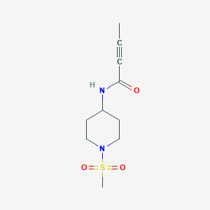 molecular formula C10H16N2O3S B2377013 N-(1-methanesulfonylpiperidin-4-yl)but-2-ynamide CAS No. 2097897-24-8