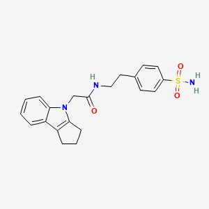 molecular formula C21H23N3O3S B2377017 2-(2,3-二氢环戊[b]吲哚-4(1H)-基)-N-(4-磺酰胺苯乙基)乙酰胺 CAS No. 1203127-64-3