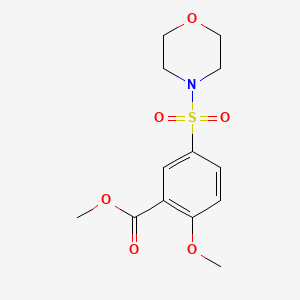 molecular formula C13H17NO6S B2377020 Methyl 2-methoxy-5-(morpholinosulfonyl)benzenecarboxylate CAS No. 383147-09-9