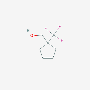 molecular formula C7H9F3O B2377023 [1-(三氟甲基)环戊-3-烯-1-基]甲醇 CAS No. 2567496-96-0