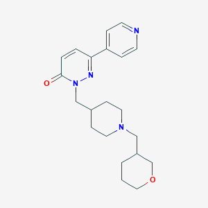 molecular formula C21H28N4O2 B2377026 2-({1-[(Oxan-3-yl)methyl]piperidin-4-yl}methyl)-6-(pyridin-4-yl)-2,3-dihydropyridazin-3-one CAS No. 2199674-44-5