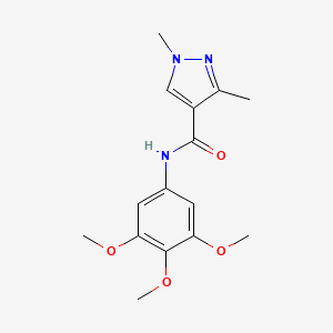 molecular formula C15H19N3O4 B2377032 1,3-二甲基-N-(3,4,5-三甲氧基苯基)-1H-吡唑-4-甲酰胺 CAS No. 1173246-98-4