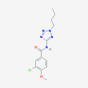 molecular formula C13H16ClN5O2 B237705 N-(2-butyl-2H-tetrazol-5-yl)-3-chloro-4-methoxybenzamide 