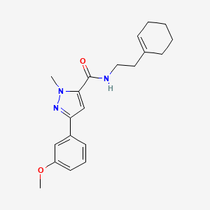 molecular formula C20H25N3O2 B2377061 N-(2-(cyclohex-1-en-1-yl)ethyl)-3-(3-methoxyphenyl)-1-methyl-1H-pyrazole-5-carboxamide CAS No. 1219905-27-7