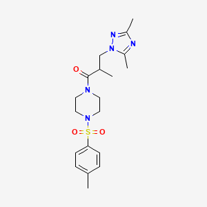 3-(3,5-dimethyl-1H-1,2,4-triazol-1-yl)-2-methyl-1-(4-tosylpiperazin-1-yl)propan-1-one