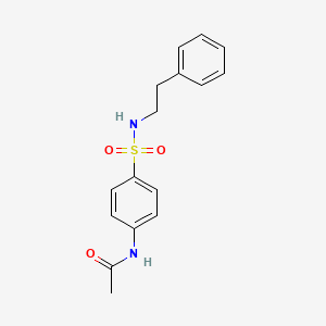 molecular formula C16H18N2O3S B2377074 N-(4-(((2-苯乙基)氨基)磺酰基)苯基)乙酰胺 CAS No. 289061-22-9
