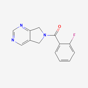 molecular formula C13H10FN3O B2377076 (2-氟苯基)(5H-吡咯并[3,4-d]嘧啶-6(7H)-基)甲酮 CAS No. 1448038-39-8