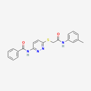 N-(6-((2-oxo-2-(m-tolylamino)ethyl)thio)pyridazin-3-yl)benzamide