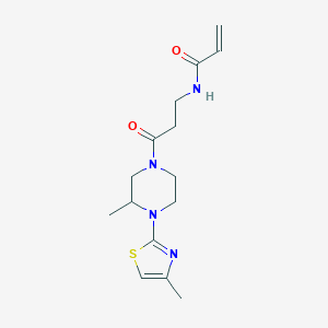 N-[3-[3-Methyl-4-(4-methyl-1,3-thiazol-2-yl)piperazin-1-yl]-3-oxopropyl]prop-2-enamide