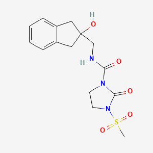 N-((2-hydroxy-2,3-dihydro-1H-inden-2-yl)methyl)-3-(methylsulfonyl)-2-oxoimidazolidine-1-carboxamide