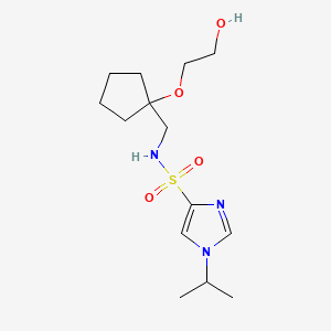 N-((1-(2-hydroxyethoxy)cyclopentyl)methyl)-1-isopropyl-1H-imidazole-4-sulfonamide