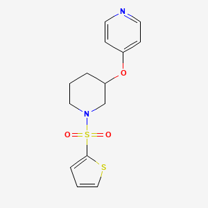 4-((1-(Thiophen-2-ylsulfonyl)piperidin-3-yl)oxy)pyridine