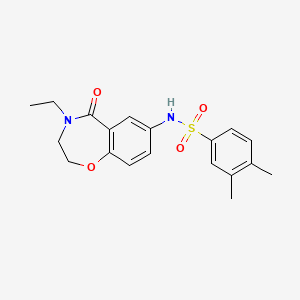 N-(4-ethyl-5-oxo-2,3,4,5-tetrahydrobenzo[f][1,4]oxazepin-7-yl)-3,4-dimethylbenzenesulfonamide