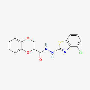 N'-(4-chlorobenzo[d]thiazol-2-yl)-2,3-dihydrobenzo[b][1,4]dioxine-2-carbohydrazide