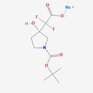 Sodium 2-(1-(tert-butoxycarbonyl)-3-hydroxypyrrolidin-3-yl)-2,2-difluoroacetate