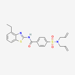 molecular formula C22H23N3O3S2 B2377136 4-(N,N-diallylsulfamoyl)-N-(4-ethylbenzo[d]thiazol-2-yl)benzamide CAS No. 892843-82-2